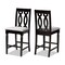 Baxton Studio Darcie Grey Upholstered Espresso Finished 2-Piece Counter Stool Set 158-9775 - alternate 1